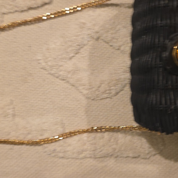 Mango Wicker Small Purse with Gold Chain - Picture 10 of 10